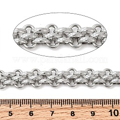 304ステンレスメッシュチェーン  溶接されていない  スプールで  ステンレス鋼色  10x4.5mm&nbsp;CHS-K024-07A-P