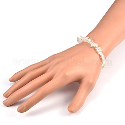 Chips Natural Quartz Crystal Beaded Stretch Bracelets&nbsp;BJEW-JB01826-05