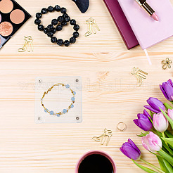 正方形の透明アクリル ミニフィギュア ディスプレイ スタンド  おもちゃフィギュア用  透明  完成品：8x8x4.9cm  約9個/セット&nbsp;ODIS-WH0002-48A