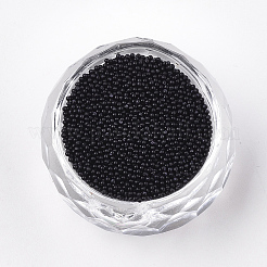 不透明なアクリルビーズ  穴なし/ドリルなし  ラウンド  ブラック  6mm  約5000個/袋&nbsp;MACR-T016-6mm-43