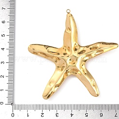 304ステンレススチール製ビッグペンダント  ゴールドカラー  ヒトデ  64.5x62.5x4mm  穴：1.6mm&nbsp;STAS-Z182-01G-02