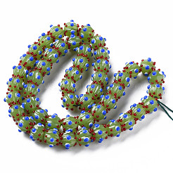 Opaque Handmade Bumpy Lampwork Beads Strands&nbsp;LAMP-T007-18-A01