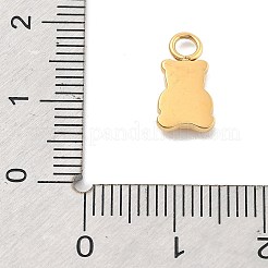 イオンプレーティング（IP）304ステンレス鋼クロム  クマ  14KGP本金メッキ  11x5.5x1.2mm  穴：2.5mm&nbsp;STAS-P379-19A-G