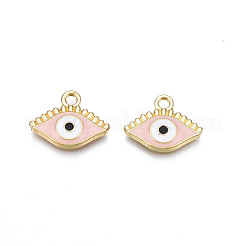 Light Gold Plated Alloy Enamel Pendants&nbsp;ENAM-T009-87D-01
