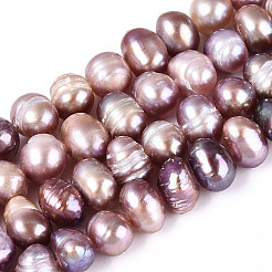Natural Cultured Freshwater Pearl Beads Strands&nbsp;LS-PEAR-N013-05O-02