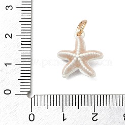合金エナメルチャーム  ヒトデのチャーム  ゴールドカラー  アザミ  16x15.5x7mm  穴：4mm&nbsp;AL-CBA7219-02A