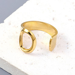 PVD Vacuum Plating 201 Stainless Steel Cuff Rings&nbsp;RJEW-Z032-01G-O