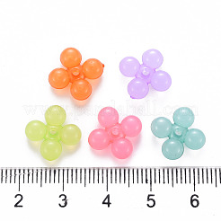 透明なアクリルビーズ  染め  [10]の形  ミックスカラー  13x13x5mm  穴：1.5mm  約1510個/500g&nbsp;MACR-S373-02E