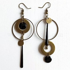 Asymmetric Alloy Dangle Earrings&nbsp;FS-WG7C7E4-01