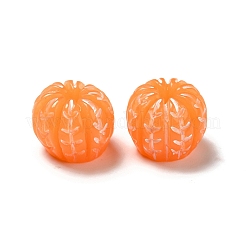 不透明樹脂模造食品デコデンカボション  オレンジ色  オレンジ  12.5x10mm&nbsp;RESI-B015-06