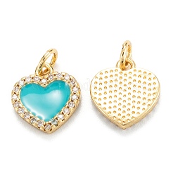Brass Micro Pave Clear Cubic Zirconia Pendants&nbsp;ZIRC-M115-43G
