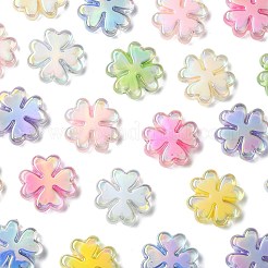 24Pcs 8 Colors UV Plated Acrylic Beads&nbsp;SACR-FS0001-47
