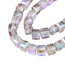 Electroplate Transparent Glass Beads Strands&nbsp;EGLA-N002-28