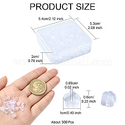 プラスチック製ピアスキャッチ  ピアスバックキャッチ  ホワイト  4x2.5mm  穴：0.7mm  500個/箱&nbsp;KY-YW0001-01