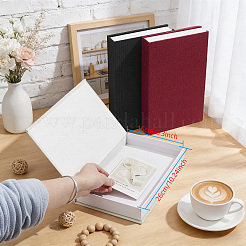 3Pcs 3 Colors Book Shaped Linen Magnetic Storage Boxes&nbsp;CON-GW0001-04