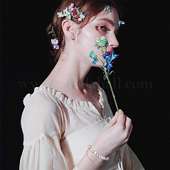 スプレープリントアクリルビーズ  マットなスタイル  ラウンド  ミックスカラー  8mm  穴：2mm  約120個/箱&nbsp;ACRP-PH0001-03-WH