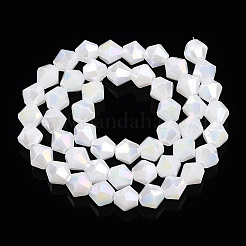 Imitation Jade Electroplate Glass Beads Strands&nbsp;EGLA-A039-J6mm-B06