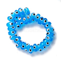 Handmade Evil Eye Lampwork Beads&nbsp;LAMP-F021-01G