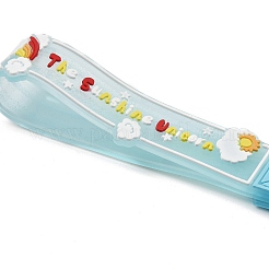 クラウドPVCロープキーホルダー  亜鉛合金パーツと  バッグ流砂ボトルペンダント装飾用  ライトブルー  17.5cm&nbsp;KEYC-B015-02LG-03