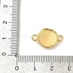 チベットスタイルのリンク/コネクター  鉛フリー及びカドミウムフリー  花  ゴールドカラー  18.5x12x3mm  穴：2mm&nbsp;TIBEB-LF11373Y-G-FF