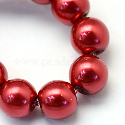 Baking Paint Pearlized Glass Pearl Round Bead Strands&nbsp;HY-Q003-4mm-51