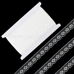 ポリエステルレーストリミングリボン  服飾材料  ホワイト  1/2インチ（13mm）&nbsp;OCOR-WH20050-028C