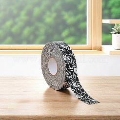 ポリコットン バドミントン ラケット ヘッド プロテクター ステッカー  ブラック  24.5x0.3mm  25 m /ロール&nbsp;DIY-WH20013-90K