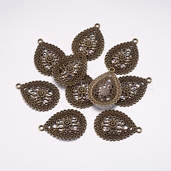 Teardrop Alloy Pendant Rhinestone Settings&nbsp;EA005Y-AB