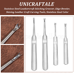 6 Sets 2 Style Stainless Steel Leathercraft Stitching Groover&nbsp;TOOL-UN0001-33
