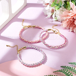 3Pcs 3 Colors 4MM Braided Nylon Cord Bracelets&nbsp;FIND-TA0009-40B