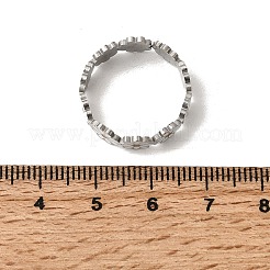 Flower 201 Stainless Steel with Enamel Finger Rings&nbsp;RJEW-Z135-02P