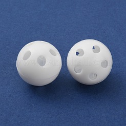 プラスチックビーズ  小さな鈴付き  赤ちゃんのおもちゃのアクセサリー用  ホワイト  24mm&nbsp;KY-WH0035-05
