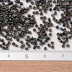 MIYUKIデリカビーズ  シリンダー  日本製シードビーズ  11/0  (db0003) メタリックフォレストグリーンアイリス  1.3x1.6mm  穴：0.8mm  約2000PCS /ボトル  10 G /ボトル&nbsp;SEED-JP0008-DB0003