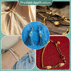 60Pcs 4 Styles Brass Cord Ends&nbsp;KK-PH0013-82