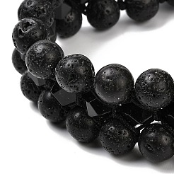 Men's 3-strand Braided Bead Bracelet&nbsp;BJEW-JB06960-02