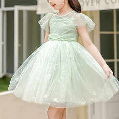 Flower Polyester Mesh Tulle Fabric&nbsp;DIY-WH0410-85