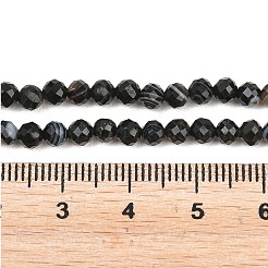 Natural Dyed & Heated Black Agate Beads Strands&nbsp;G-RM250101-C18