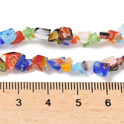 Handmade Millefiori Lampwork Beads Strands&nbsp;LAMP-P070-02A-04