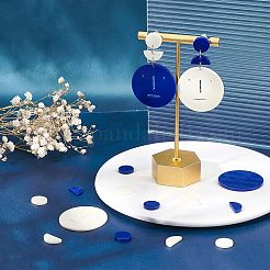 36個6スタイルアクリルパーツ  DIYイヤリングアクセサリー用  表情付き平丸＆半丸  ミックスカラー  7~35x2mm  穴：1.2~1.5mm  6個/カラー&nbsp;MACR-CA0001-20