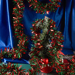 PET Shiny Tinsel Hanging Garland&nbsp;AJEW-TADJ0001-05