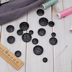40Pcs 4 Style Flat Round 2-hole Basic Sewing Button&nbsp;FIND-GF0004-85A