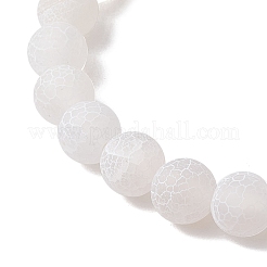Dyed Natural Weathered Agate Round Beads Stretch Bracelets&nbsp;BJEW-JB11078-01