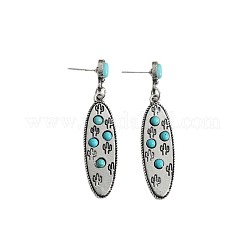 Alloy Resin Stud Dangle Earrings&nbsp;WGDAB08-01