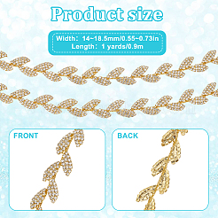 Glass Crystal Rhinestone Chains&nbsp;FIND-WH0126-706G