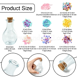 Star Heart PVC Plastic Paillette/Sequins Beads Wish Bottle DIY Making Kits&nbsp;DIY-FS0007-59
