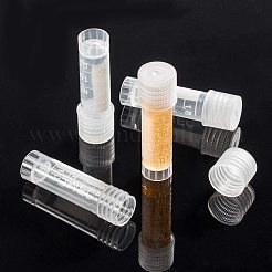 メスチューブプラスチックビーズ容器  蓋とプラスチック製トランスファーピペット付き  透明  ビーズ容器：45mm  50個/セット&nbsp;CON-PH0001-74
