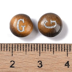 天然石タイガーアイビーズ  レター  文字g  8.5~9x5~5.5mm  穴：1.2mm&nbsp;G-L524-20G-02