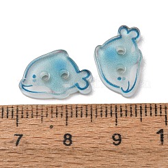 2-Hole Marine Organisms Opaque Resin Buttons&nbsp;RE-CBAE064-05C