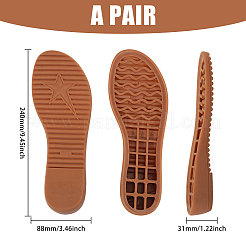 Anti Skid Synthetic Rubber Shoes Bottom Heel Sole&nbsp;AJEW-WH0816-078