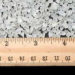 光る砕いたガラス工芸品  不規則なガラスチップ  diyの花瓶フィラー庭の装飾用  ホワイト  4.5~11.5x1.5~3x2.5mm&nbsp;GLAA-F124-C09